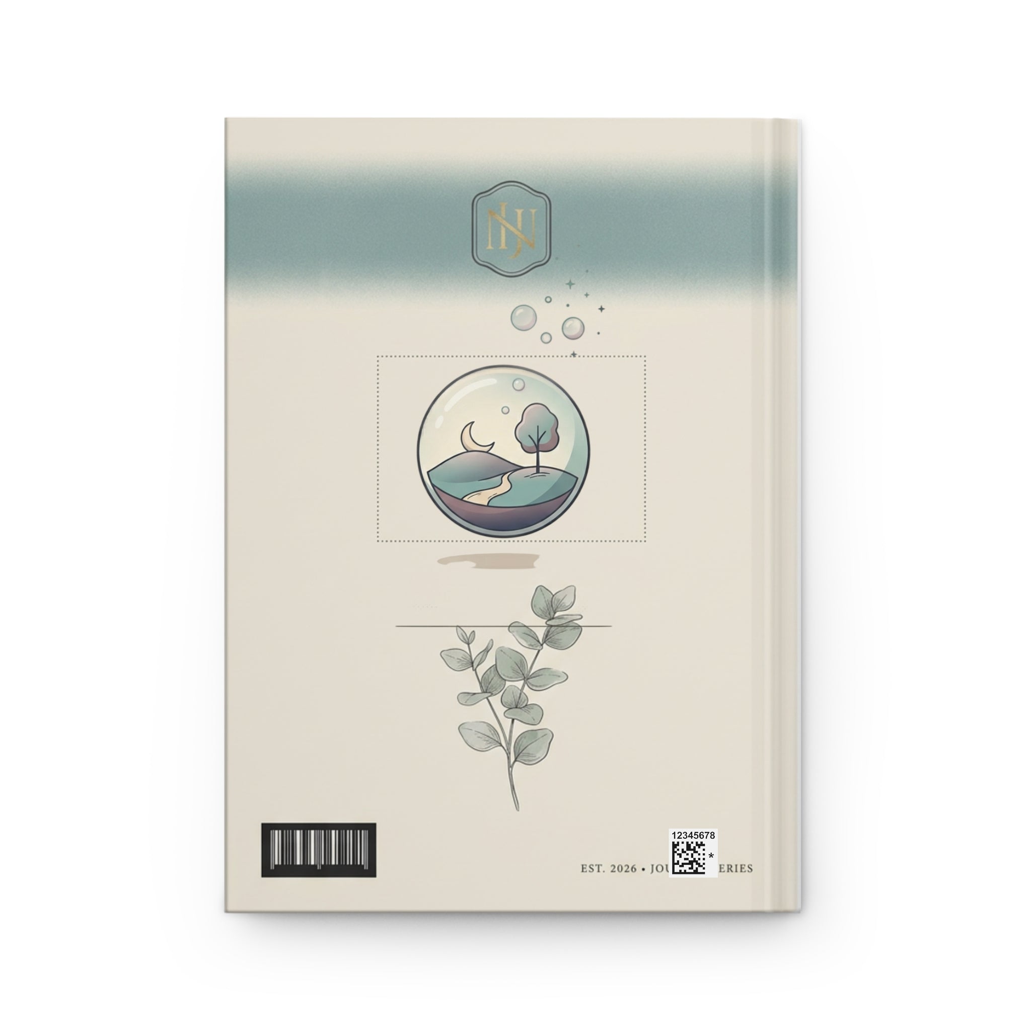 Hardcover Journal — Botanical Minimalist Notebook for Daily Thoughts & Notes