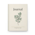 Hardcover Journal — Botanical Minimalist Notebook for Daily Thoughts & Notes